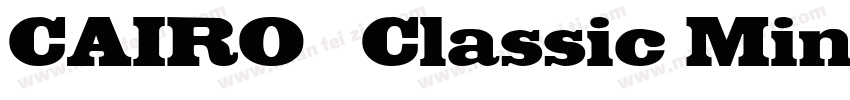 CAIRO   Classic Minimalis Sans字体转换